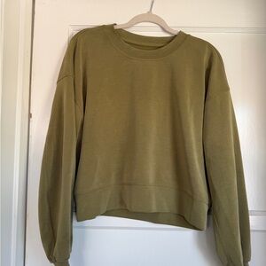 Lululemon Soft Olive Green Crewneck Sweatshirt
